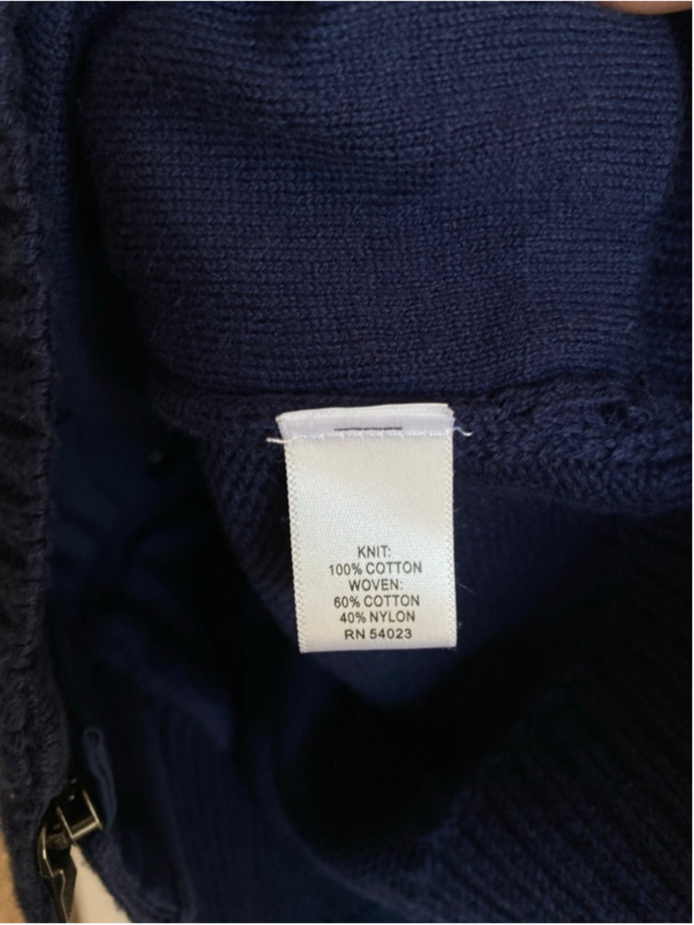 Banana Republic Navy Utility Jacket Knit Sleeve Old Money Parisian Quiet Luxury - Picture 8 of 9